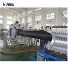 Cadena de producción acanalada del tubo del HDPE 750kg/H del OD 400m m