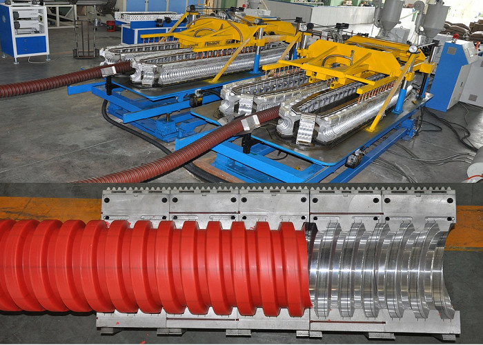 Cadena de producción acanalada de un sólo recinto del tubo del tubo del carbono del HDPE espiral de la maquinaria SLQ-200