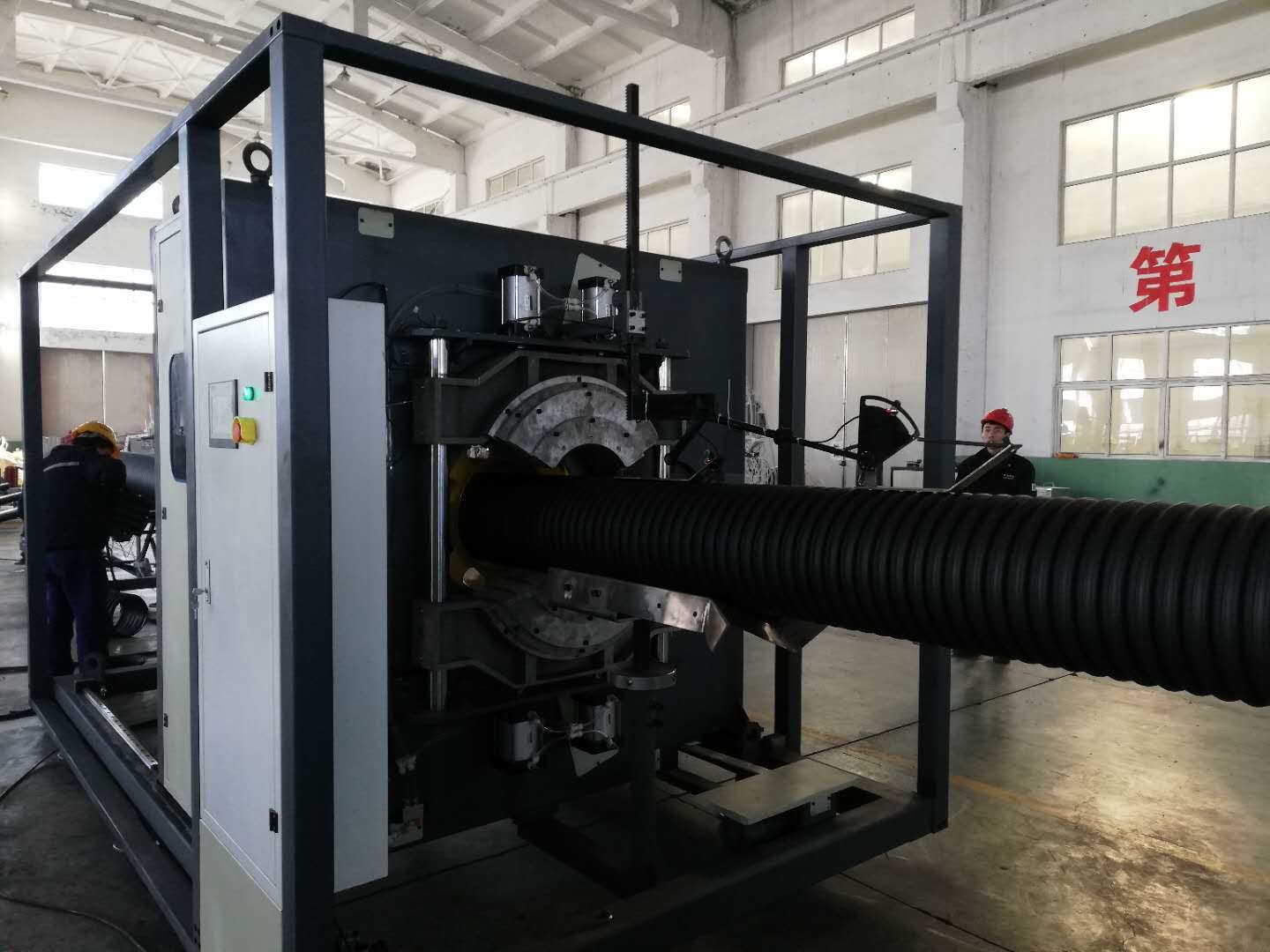 máquina 450kg/H de la protuberancia del tubo del HDPE del drenaje del agua de 800m m