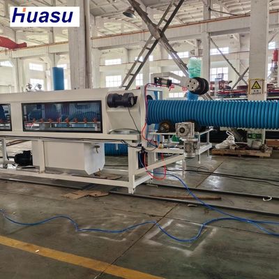 Advanced Alloy Steel Double Wall Corrugated Pipe Extrusion Line With Helical Gear And Belling-on-line Expansion Mode