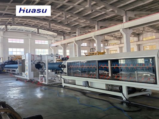 Customizable PVC Corrugated Pipe Manufacturing Line Online Cut By Cutting Machine for Drainage Pipe Production