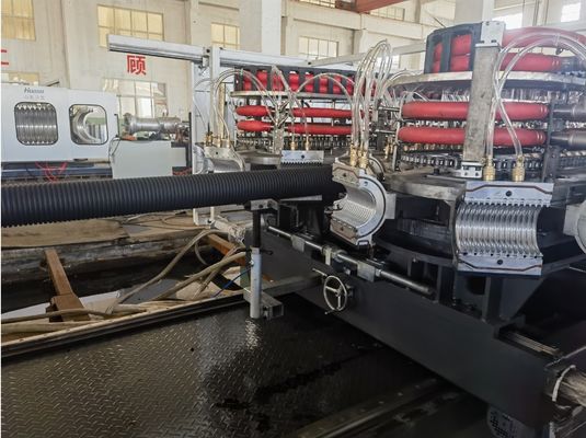 Customizable Double Wall Corrugated Pipe Durable HDPE Pipe Machine For Pipe Diameter Range 32mm-1600mm