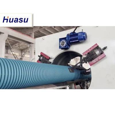 DWC Pipe Extrusion Line with 32-1600mm Pipe Diameter 60-2000kg/h Capacity and Siemens PLC Control for PVC/PE Corrugated Pipe