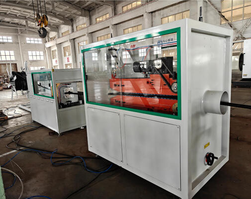 Steel Single Wall Corrugated Pipe Extrusion Line with Schneider Siemens Electric Components, 1 Year Warranty, and Barrel Nitriding Depth 0.4～0.7 mm