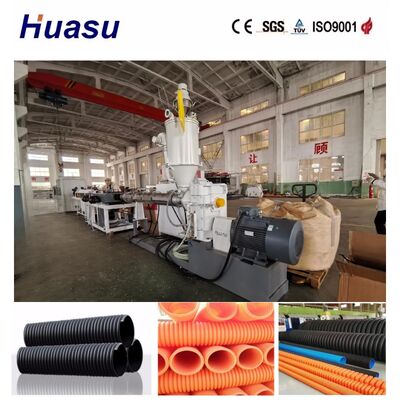 High Automation HDPE Corrugated Pipe Plant with 32mm-1600mm Pipe Diameter Range and Nitriding Treatment Screw for Cable Protection