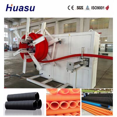 Single Wall Corrugated Pipe Extrusion Line with Online Belling Technology and Siemens PLC Control for High Productivity
