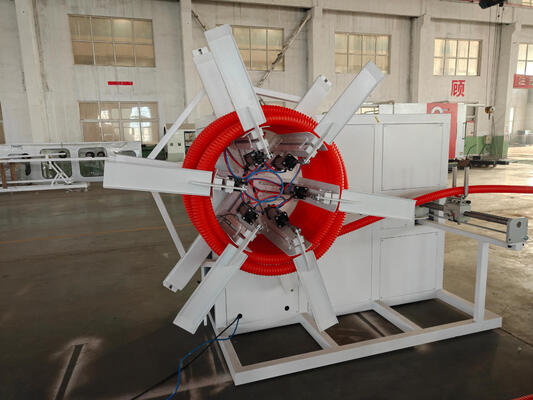 Water Cooling Double Wall Corrugated Pipe Extrusion Line with Integral Type Extruder and Siemens Electric Components