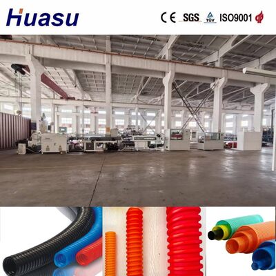 HDPE Corrugated Pipe Plant with PLC Control Touch Screen Interface for 32mm - 1600mm Pipe ID and Air Water Cooling Options