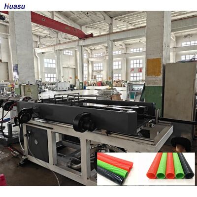Siemens Motor Powered Single Wall Corrugated Pipe Extrusion Line with Deep Screw Channel Structure and Electric Heating