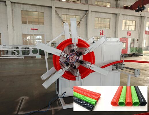 PLC With Remote Control Single Wall Corrugated Pipe Extrusion Line Featuring Siemens Schneider Main Electrics and 38CrMoAlA Barrel Material