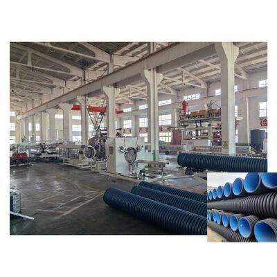 Manufacturing Plant Electric Conduit Plastic HDPE Dual Wall Corrugated Pipe Extrusion Production Line