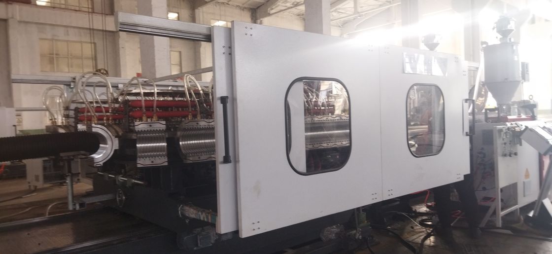 Línea de extrusión de tubería corrugada de doble pared con refrigeración por agua o aire, con componentes eléctricos principales Siemens y dureza del cilindro HV>940