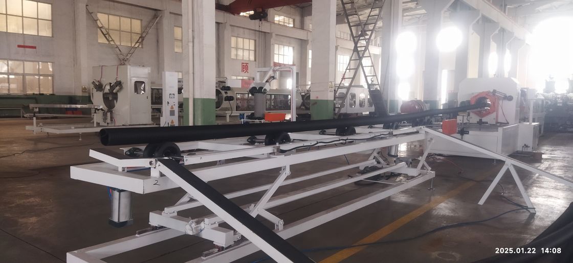 Línea de extrusión automatizada y computarizada para tubería corrugada de doble pared con motor Siemens y capacidad de 8-15 kg/h