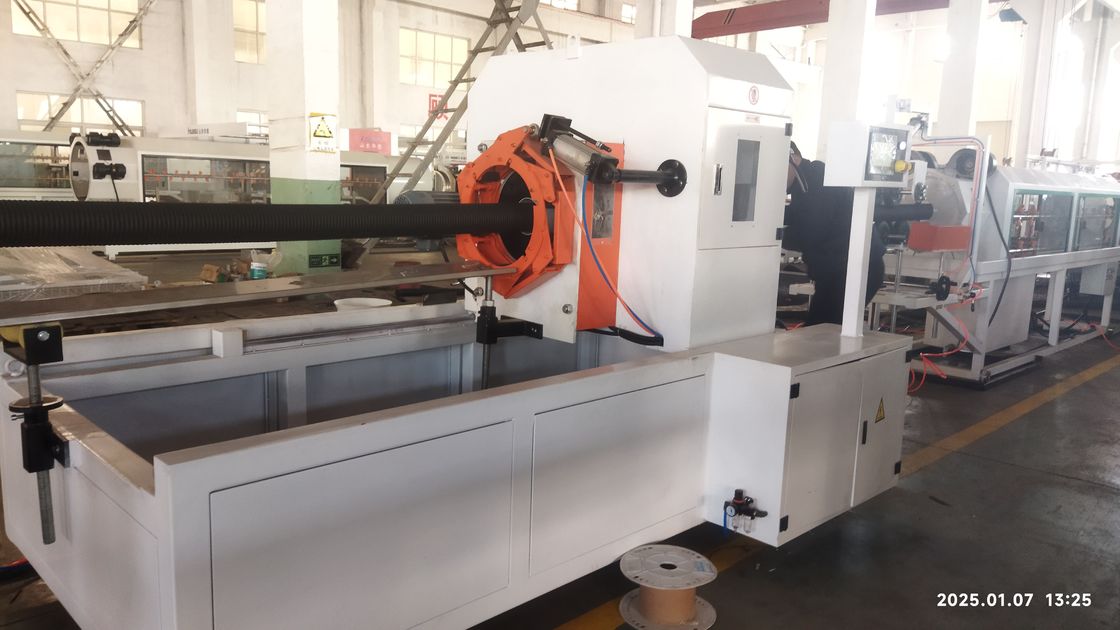 Línea automática de extrusión de tuberías onduladas de doble pared con motor Siemens y sistema de control PLC para una producción de 8-15 kg/h