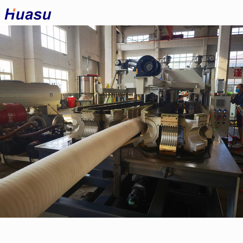 Línea de extrusión de tuberías onduladas de pared única con alimentación automática y contactor Siemens