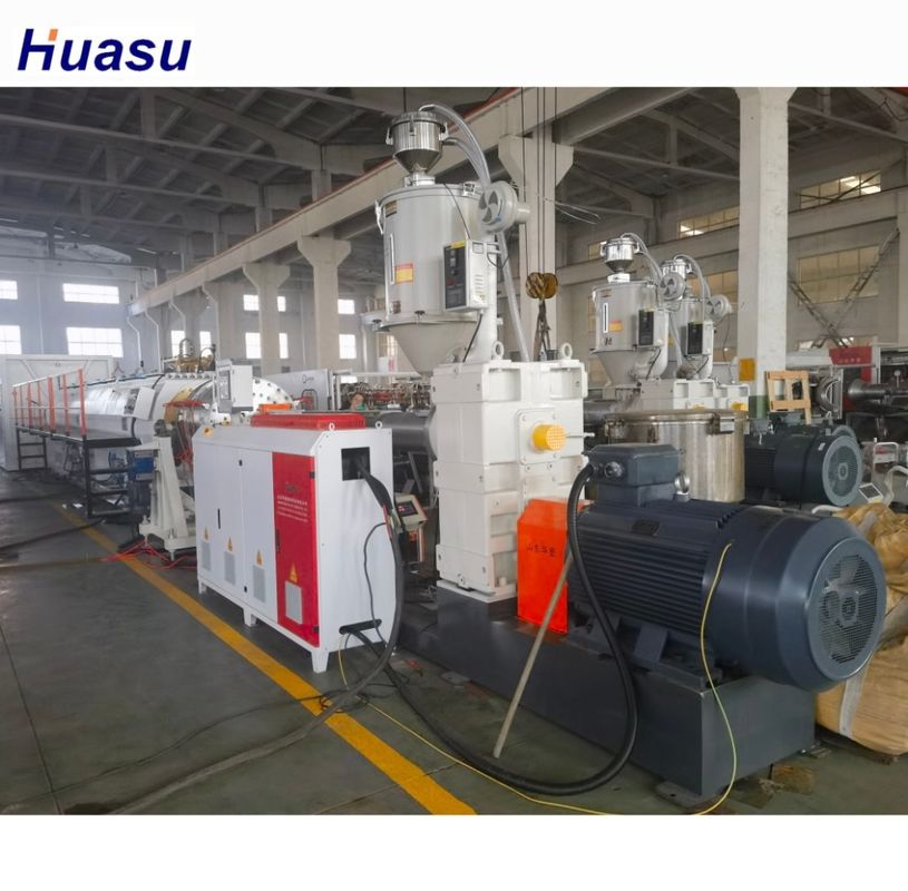Máquina de extrusión de tuberías de pared sólida de HDPE para la producción de precisión