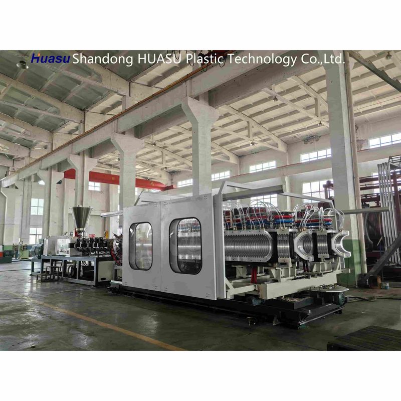 Máquina de tubería corrugada de doble pared de 32-800 mm con 500-2000Kg/h de salida y sistema PLC de Siemens
