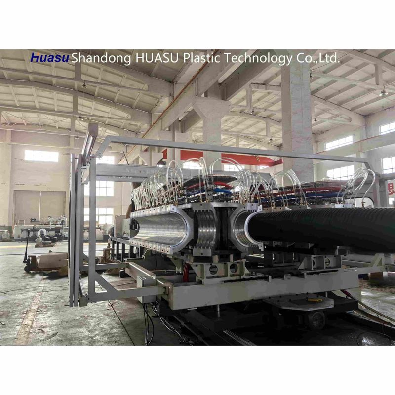 Máquina de tubería corrugada de alta producción de 500-2000 kg/h con diámetro de tubería de 32-1600 mm y tecnología PLC de Siemens