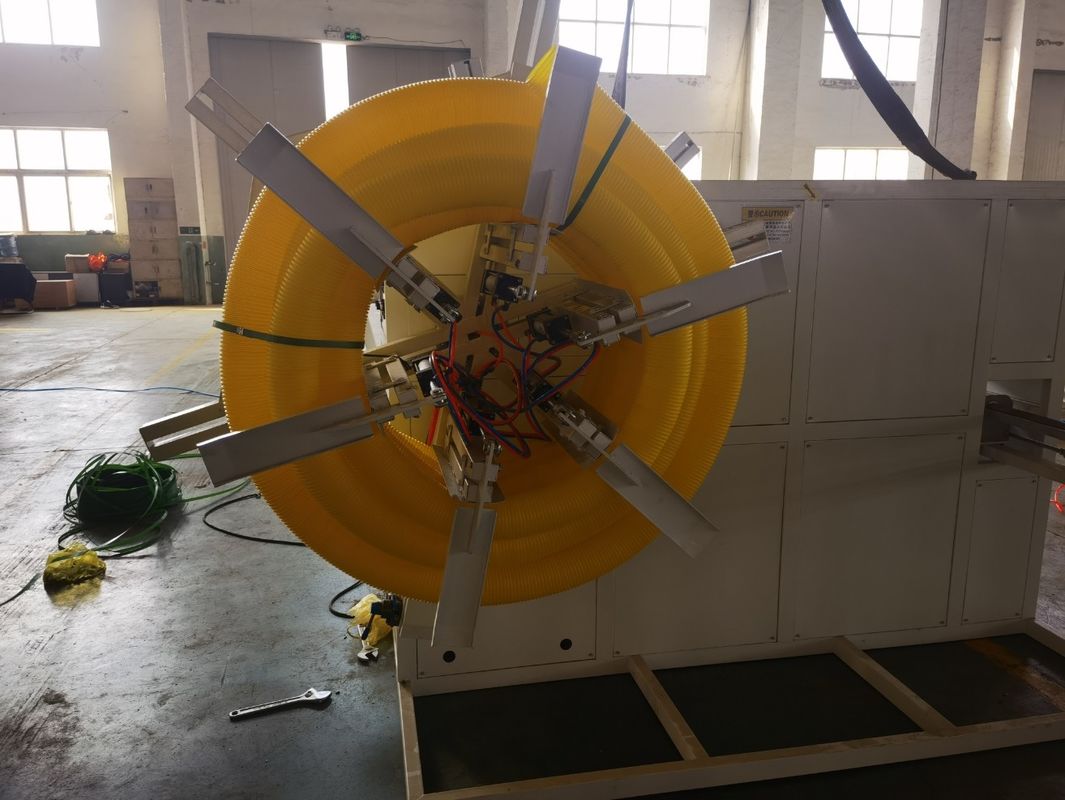 Línea de extrusión de tuberías onduladas de doble pared con componentes eléctricos de inversores de Siemens