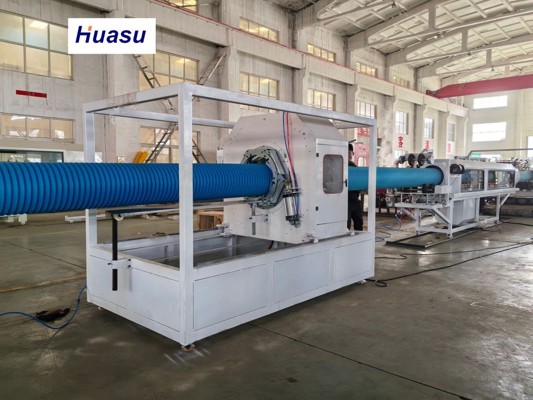 Máquina de tuberías corrugadas de PVC con diámetro de tubería de 32-1600 mm de doble capa de coextrusión espiral y sistema PLC de Siemens