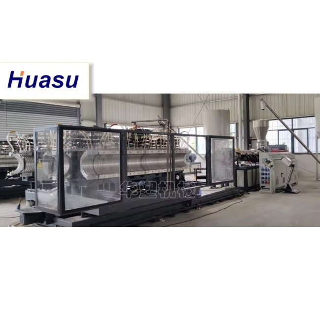 Línea de Extrusión de Tubería DWC de Enfriamiento por Agua para Material PE PVC MPP con Diámetro de Corte de 32-1600mm