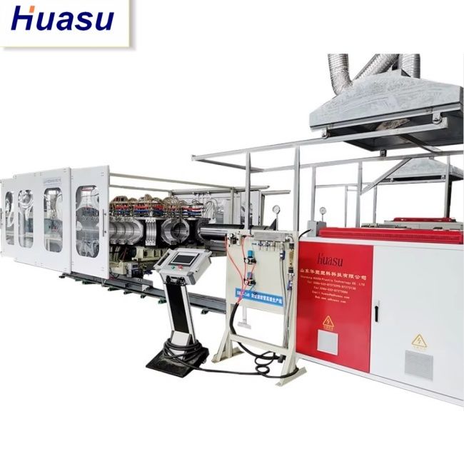 Línea de producción de tuberías corrugadas de doble pared con rango de diámetro de 32-1600 mm, tecnología Siemens PLC y sonido en línea