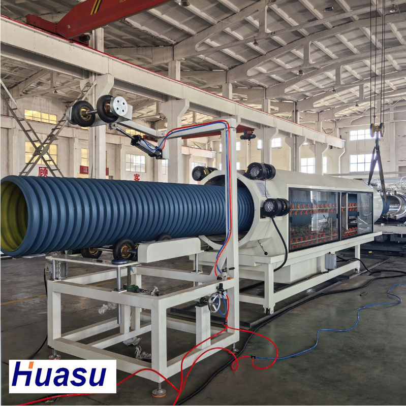 Línea de extrusión de tuberías onduladas de doble pared para PE PP PVC 380V de voltaje personalizado