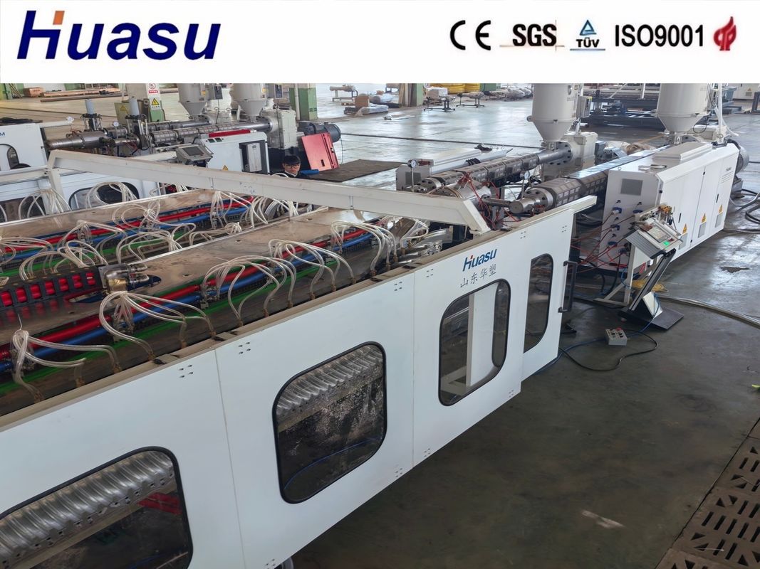 Línea de extrusión de tuberías onduladas de pared única de control remoto con flujo de trabajo estable y señalización en línea para tuberías de PVC/PE/MPP/PA/HDPE