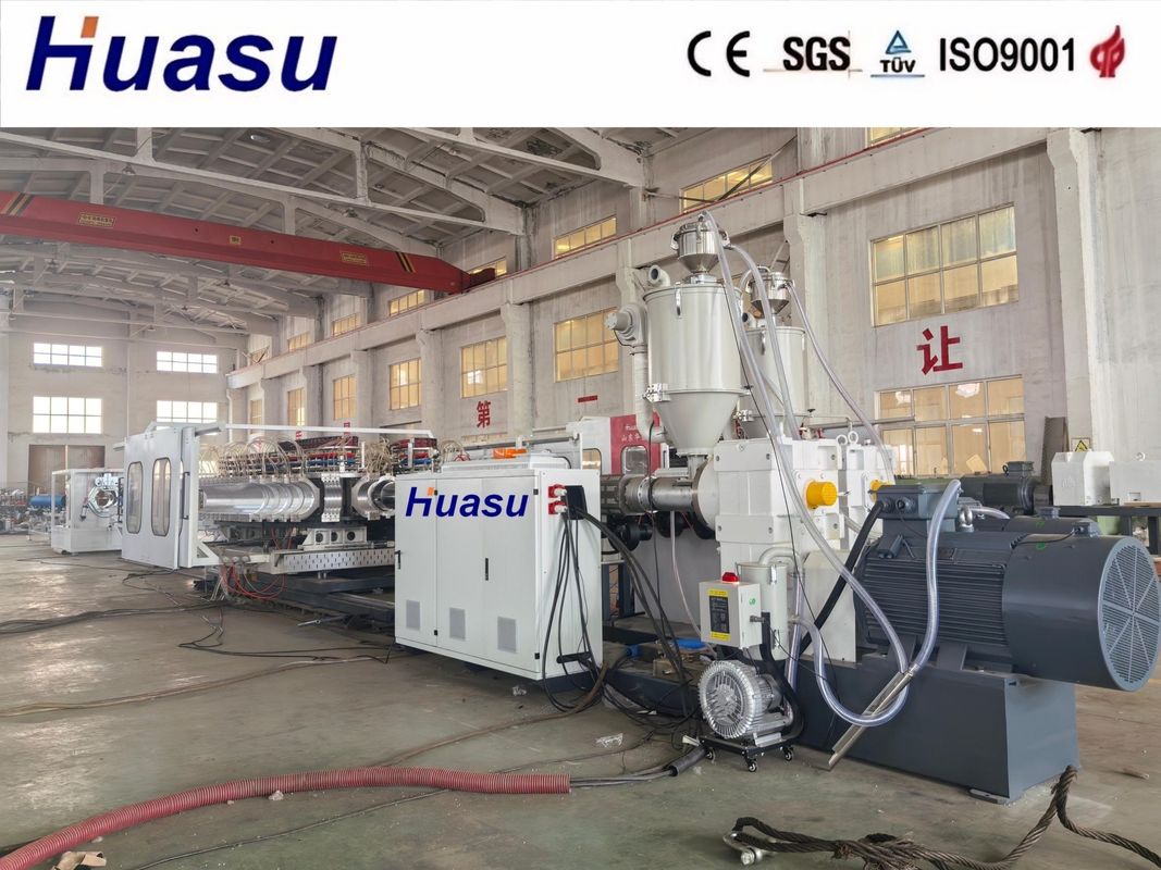 Línea de producción de tubos corrugados de PP 32-1600mm Control de PLC