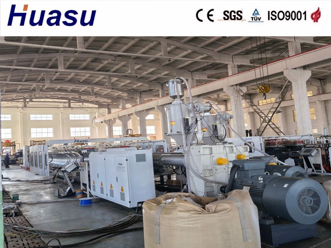 Línea de producción de tuberías corrugadas de doble pared 32-1600 mm Siemens PLC