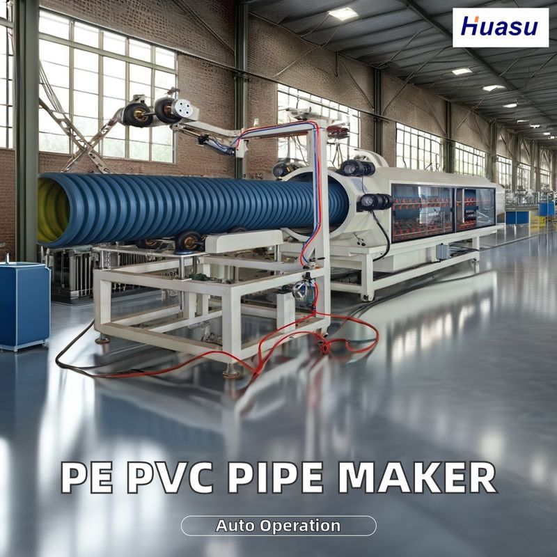 Línea de extrusión de tubería corrugada de doble pared HDPE MPP PE PVC 500-2000Kg/h