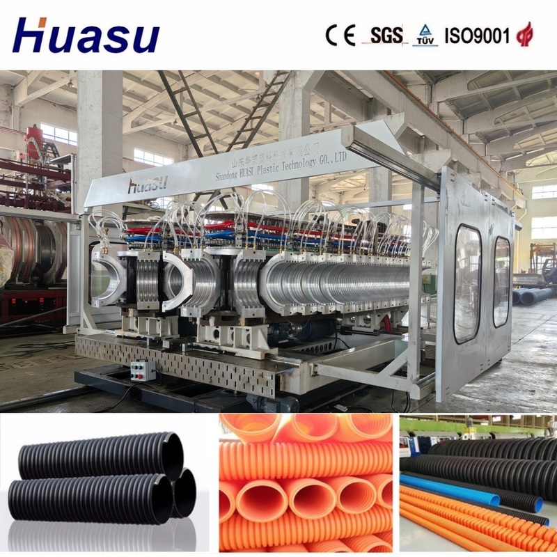 DWC Pipe Extrusion Line with PLC Control Automatic Operation for 300mm-1600mm Double Wall Corrugated Pipe