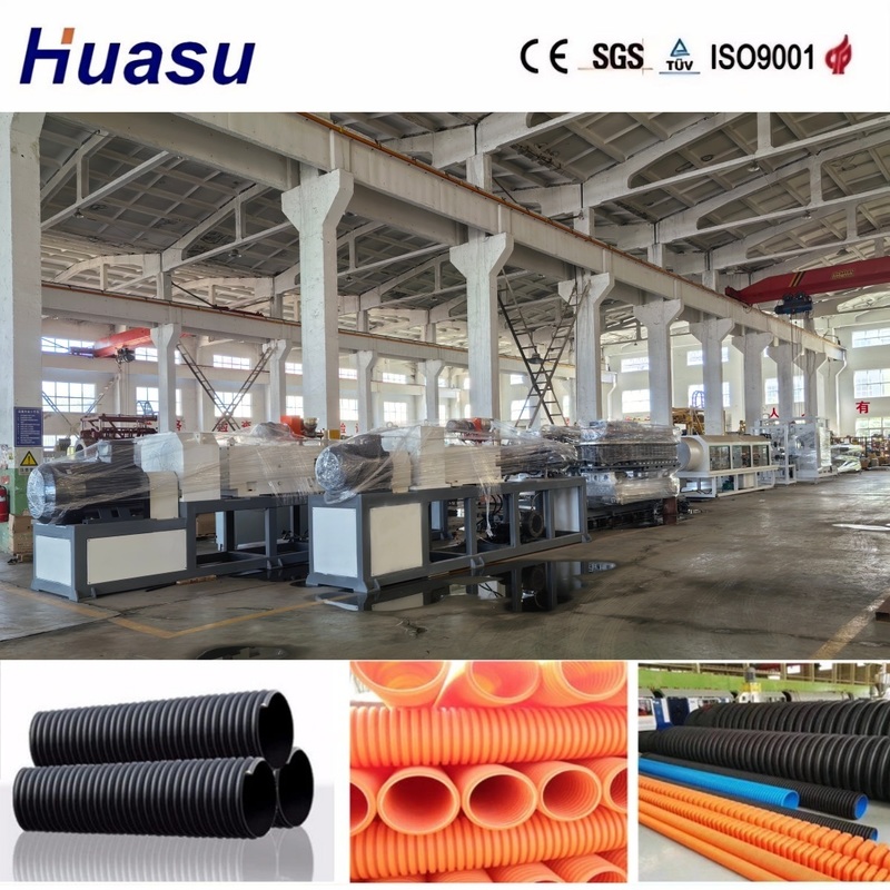 Max Diameter 1600mm Double Wall Corrugated Pipe Extrusion Line with High-Efficiency Cooling System and Online Belling