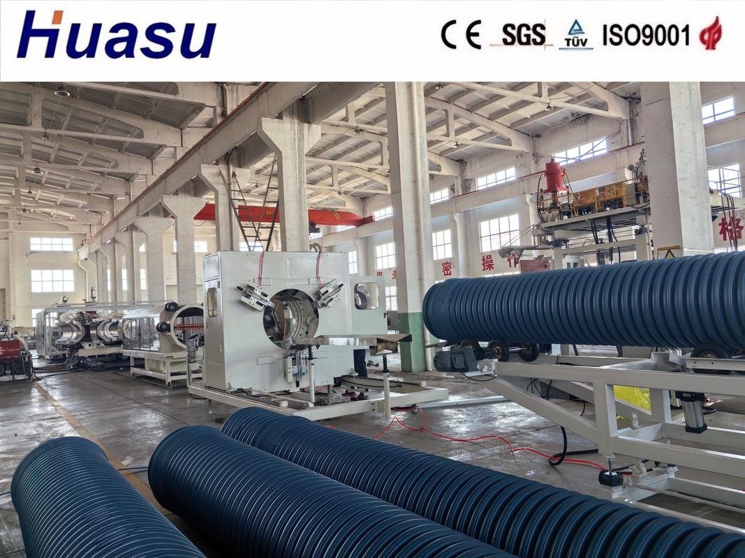 PVC Pipe Extrusion Line with 60-2000kg/h Capacity and 32-1600mm Pipe Size Featuring Water Cooling Tank Cooling