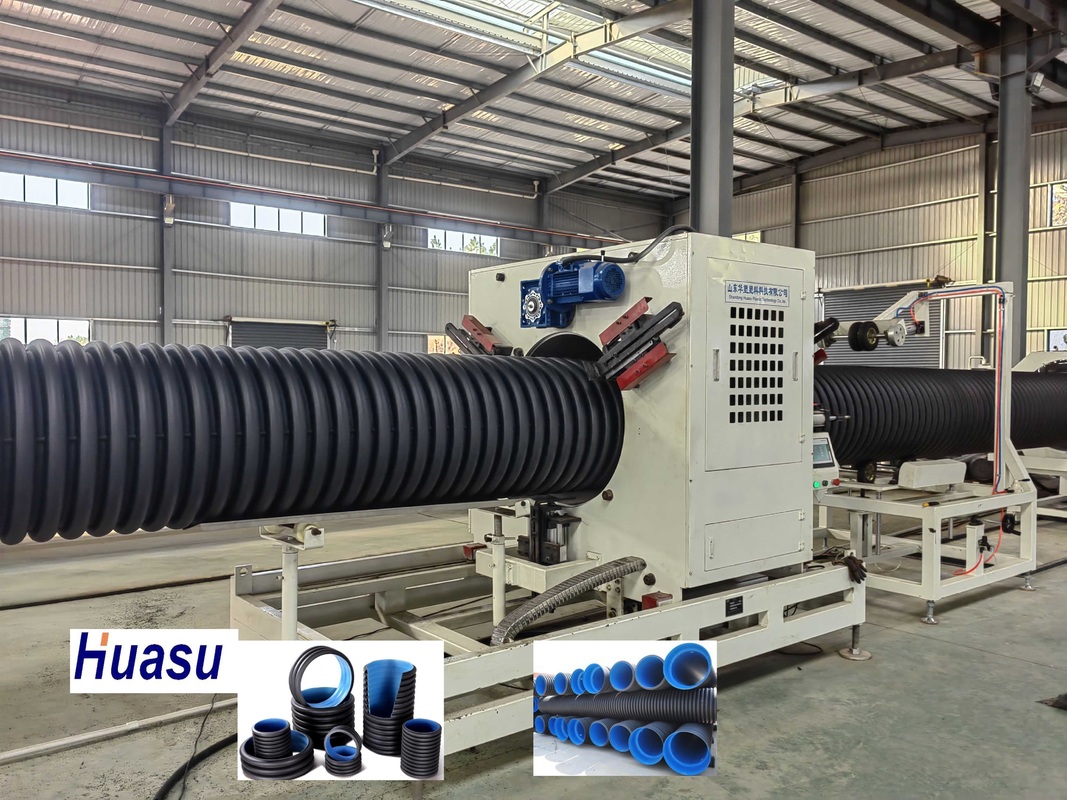 Máquina para fabricar tubos corrugados simples y dobles con línea de extrusión de alta calidad con sistema de control PLC