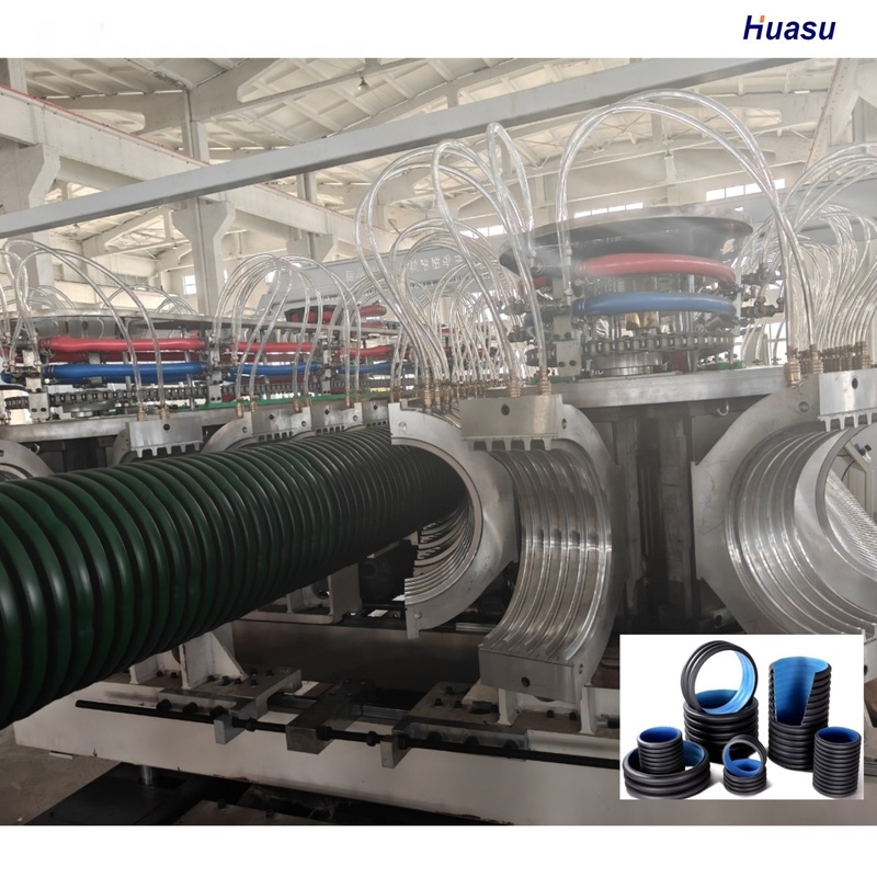 Línea de extrusión de máquina de tubos corrugados Plast de alta eficiencia con sistema de control PLC