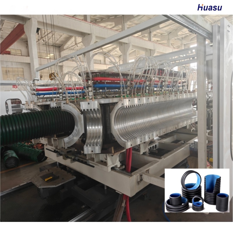Línea de extrusión de máquina de tubos corrugados Plast de alta eficiencia con sistema de control PLC