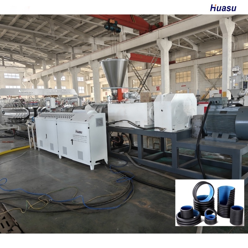 Línea de extrusión de máquina de tubos corrugados Plast de alta eficiencia con sistema de control PLC