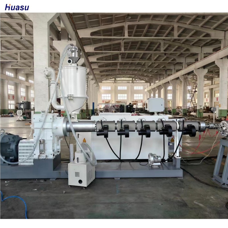 Línea de extrusión de tubería corrugada de pared simple automática con inversor Siemens y relé Omron para tuberías de 75-250 mm