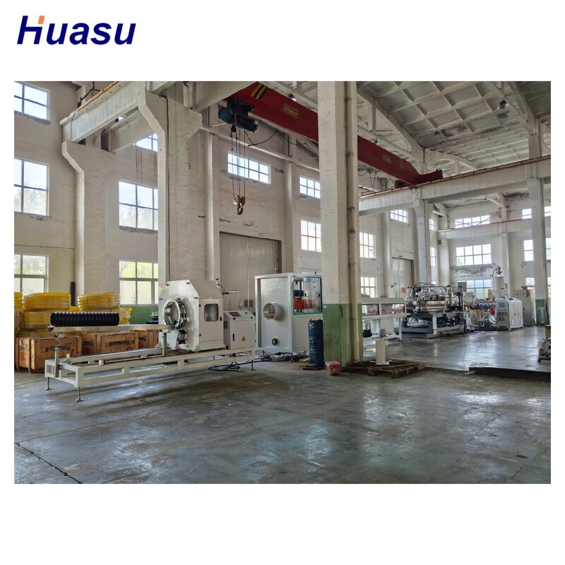 Línea de extrusión automática y computarizada de tuberías de HDPE para tuberías corrugadas de doble pared con control PLC