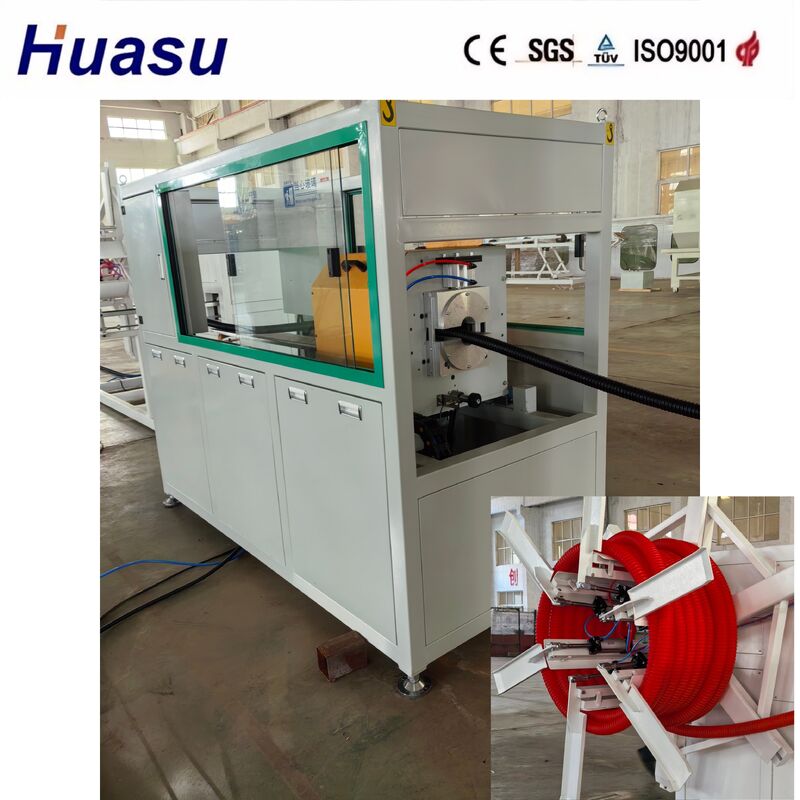 Planta de tuberías onduladas de HDPE con interfaz de pantalla táctil de control PLC para 32 mm - 1600 mm de identificación de tuberías y opciones de enfriamiento por agua y aire