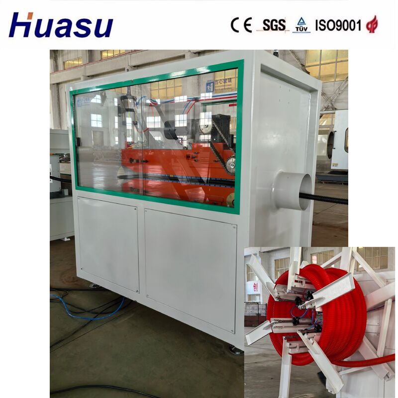 Línea de extrusión de tubería de protección de cable de tres capas con enfriamiento por aire y agua para DI de tubería de 32 mm-1600 mm