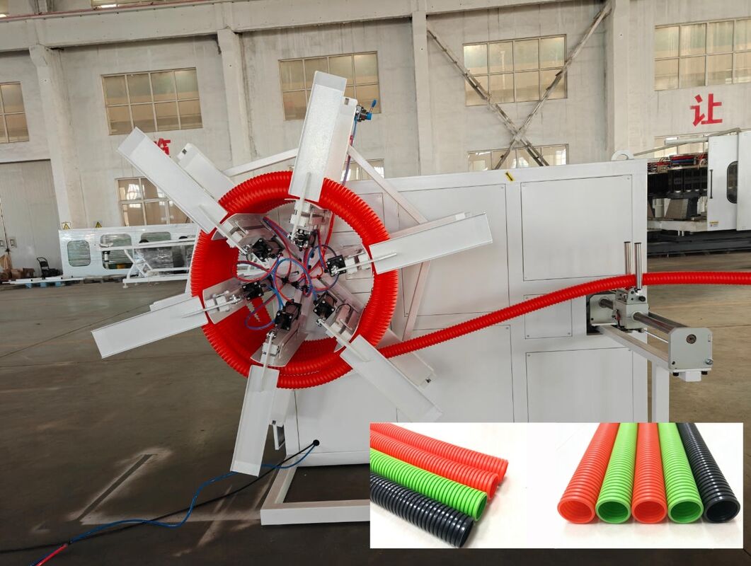 Línea de extrusión de tuberías onduladas de pared única con material de barril 38CrMoAlA y electrónica principal de Siemens Schneider con control remoto PLC