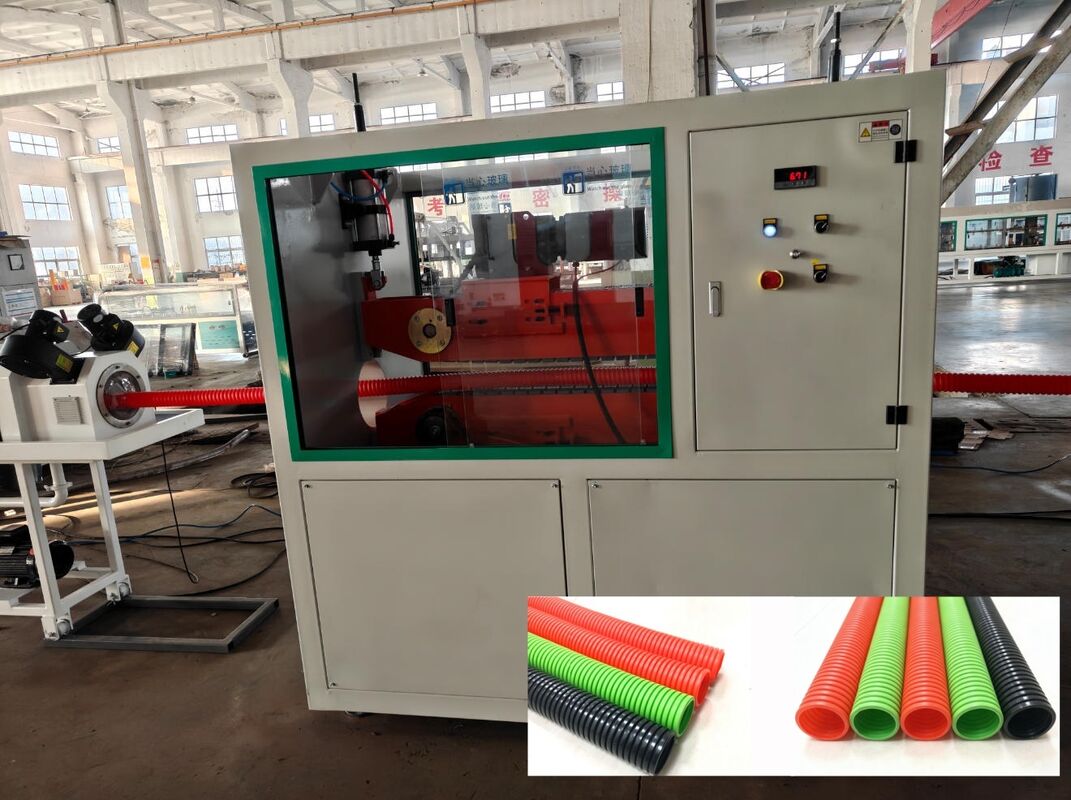 Línea de extrusión de tubería corrugada de pared simple con control remoto PLC y eléctricos Siemens Schneider para la fabricación de tuberías duraderas