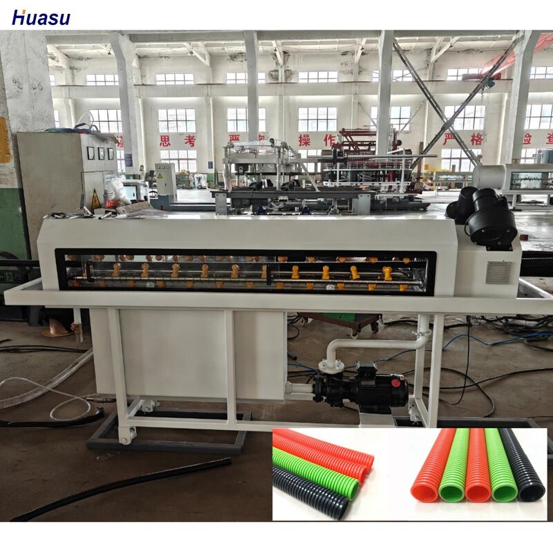 Línea de extrusión de tubería corrugada de pared simple con control remoto PLC y eléctricos Siemens Schneider para la fabricación de tuberías duraderas