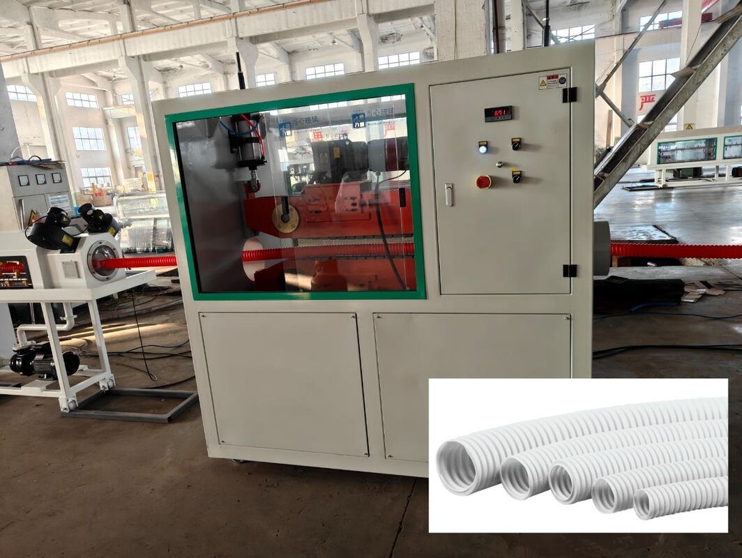 Línea de producción de tuberías corrugadas personalizadas con control remoto PLC diseñada para una producción de tuberías fluida y consistente