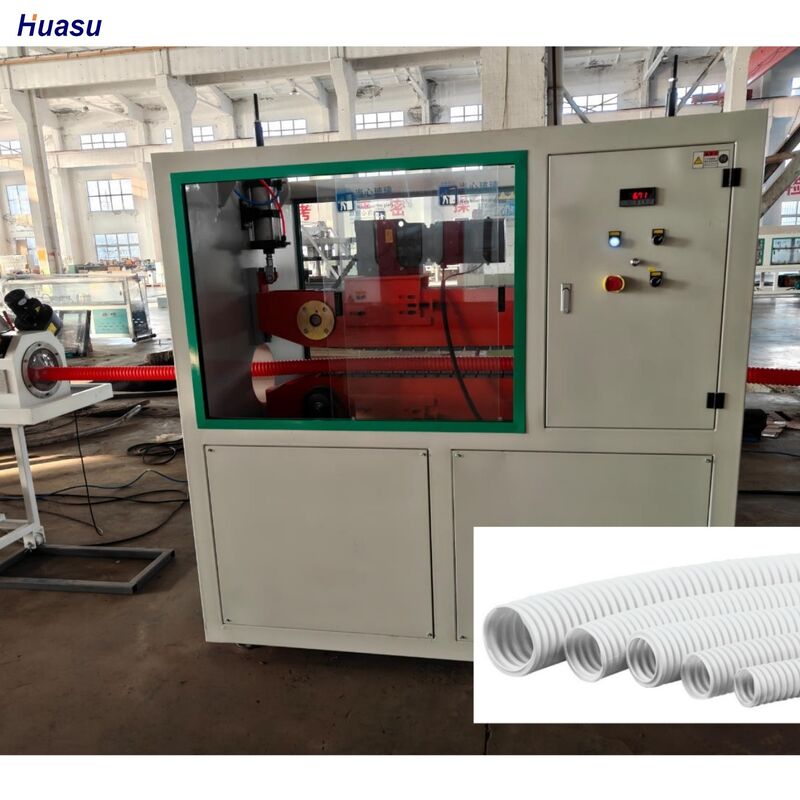 Línea automática de producción de tuberías corrugadas con 1 año de tiempo de garantía que proporciona el proceso de extrusión de tuberías y durabilidad a largo plazo