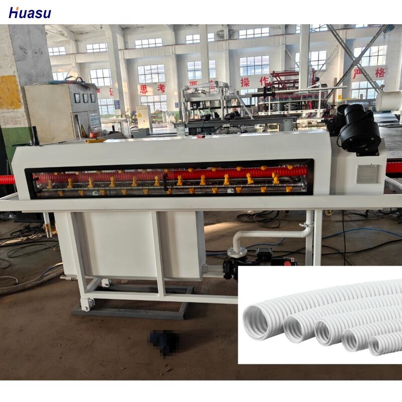 Línea de producción de tuberías onduladas de pared única de materiales PP PE PVC Incluyendo Siemens Schneider Electricidad principal que entrega la producción