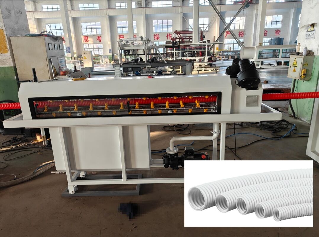 Línea de extrusión de tuberías corrugadas Siemens Schneider para la fabricación de tuberías