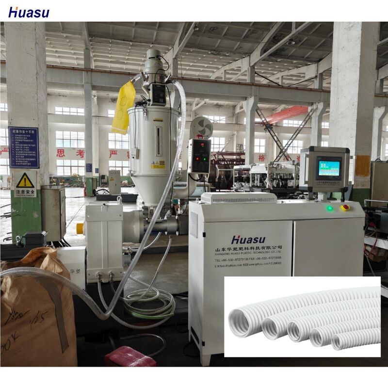Línea de extrusión de tuberías corrugadas Siemens Schneider para la fabricación de tuberías